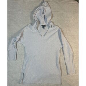Cynthia Rowley Active Light Blue Textured Knit Hooded Sweater XS